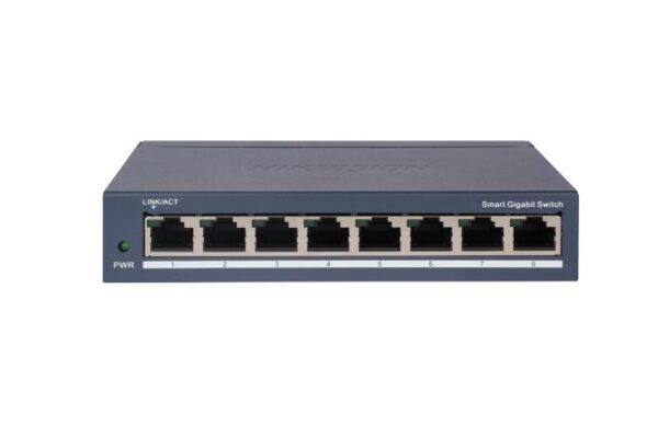 Switch 8 porturi Gigabit Hikvision DS-3E1508-EI (V2), L2