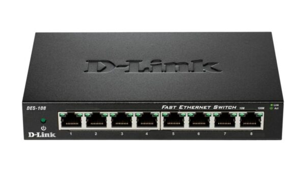 Switch D-Link DES-108, 8 port, 10/100 Mbps