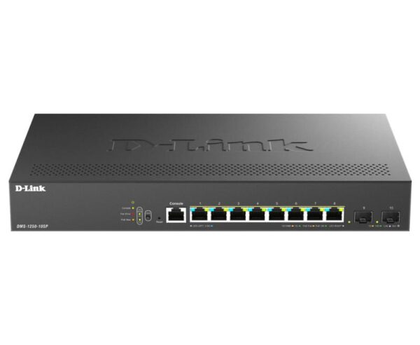 Switch D-Link DMS-1250-10SP, 8 porturi Gigabit, 2 porturi SFP+