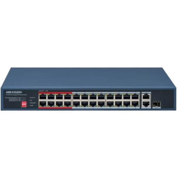 Switch Hikvision DS-3E0326P-E/M (C); 24 Port Fast Ethernet Unmanaged POE