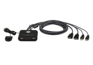 Switch KVM ATEN CS22HF. Tastatură de tip port: USB - CS22HF-AT