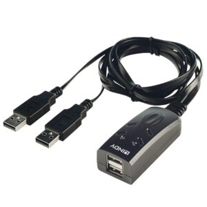 Switch Lindy LY-32165, 2 Port USB, 1.1m, negru