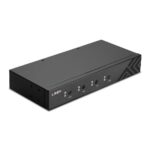 Switch Lindy LY-32166, 4 Port USB 2.0 & Audio, negru