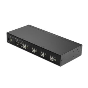 Switch Lindy LY-32166, 4 Port USB 2.0 & Audio, negru