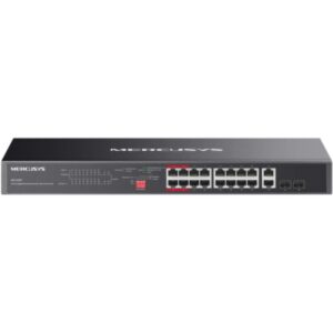 Switch Mercusys Gigabit Rackmount MS120GP, 16× Gigabit PoE+ RJ45 ports