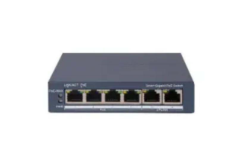 SWITCH POE 4PORTURI 60W - DS-3E1506P-EI-01 SWITCH POE 4PORTURI 60W - DS-3E1506P-EI - imagine 1