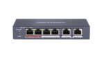 Switch PoE Hikvision DS-3E0106P-E/M (B): 4 x 10/100Mbps PoE port