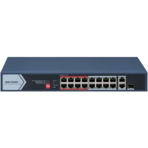 Switch PoE Hikvision DS-3E0318P-E/M (C): 16 × 10/100 Mbps PoE port