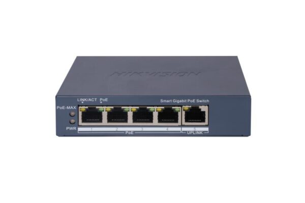 Switch PoE Hikvision DS-3E1505P-EI, 4 × Gigabit PoE port