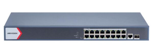 Switch PoE Hikvision DS-3E1518P-EI/M: 16 x gigabit PoE RJ45 ports