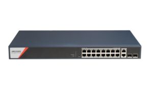 Switch PoE Hikvision DS-3E1520HP-SI-16P2T2F: 16 x 10/100/1000 PoE Ports, 2