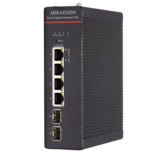 Switch PoE Hikvision DS-3T1506HP-SI-4P2F: 4 x Gigabit Hi-PoE RJ45 Ports