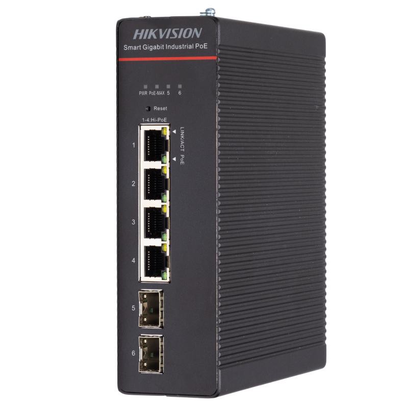 Switch PoE Hikvision DS-3T1506HP-SI-4P2F: 4 x Gigabit Hi-PoE RJ45 Ports Switch PoE Hikvision DS-3T1506HP-SI-4P2F: 4 x Gigabit Hi-PoE RJ45 Ports