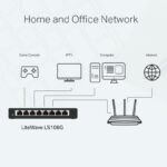 Switch TP-LINK LS108G, 8 port, 10/100/1000 Mbps