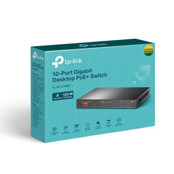 Switch TP-Link TL-SG1210MP, 10 port, 10/100/1000 Mbps