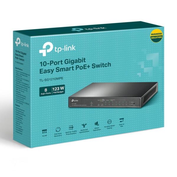 Switch TP-Link TL-SG1210MPE, 9 port, 10/100/1000 Mbps