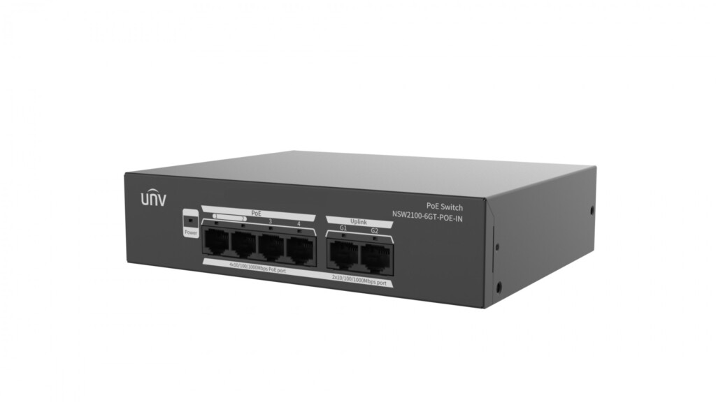 Switch Uniview NSW2100-6GT-POE-IN; Porturi: 4× 10/100/1000Mbps PoE port (RJ45) +-01 Switch Uniview NSW2100-6GT-POE-IN; Porturi: 4× 10/100/1000Mbps PoE port (RJ45) + - imagine 1