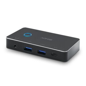 Switch USB Lindy, 4 porturi USB 3.0 2:4, latime - LY-43387