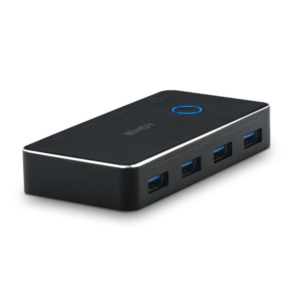 Switch USB Lindy, 4 porturi USB 3.0 2:4, latime - LY-43387