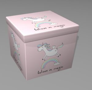 Taburet pliabil Heinner roz model Unicorn - HR-FLD38-INGPK