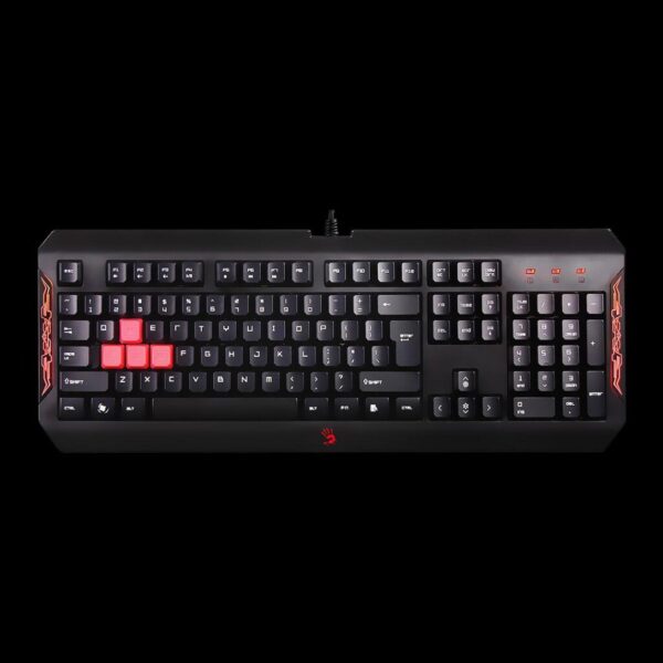 Tastatura A4Tech Bloody Q100 cu fir, US layout, neagra