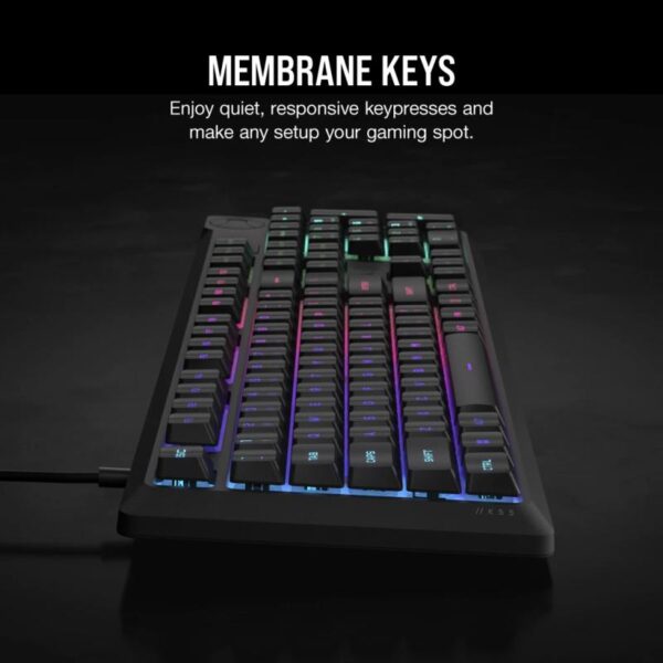 Tastatura Gaming Corsair K55 CORE Backlit Zoned RGB LED, Rubberdome - CH-9226C65-NA