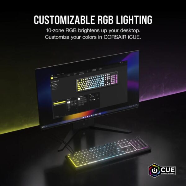 Tastatura gaming CORSAIR K55 CORE RGB USB 2.0 or Type A, wired - CH-9226D65-NA