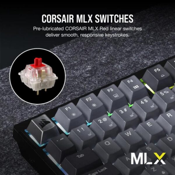 Tastatura Gaming CORSAIR K65 PLUS WIRELESS RGB 75% Mecanica - CH-91D401L-NA