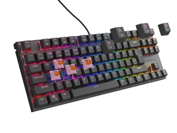 Tastatura gaming mecanica cu fir Genesis Thor 303 TKL - NKG-1881
