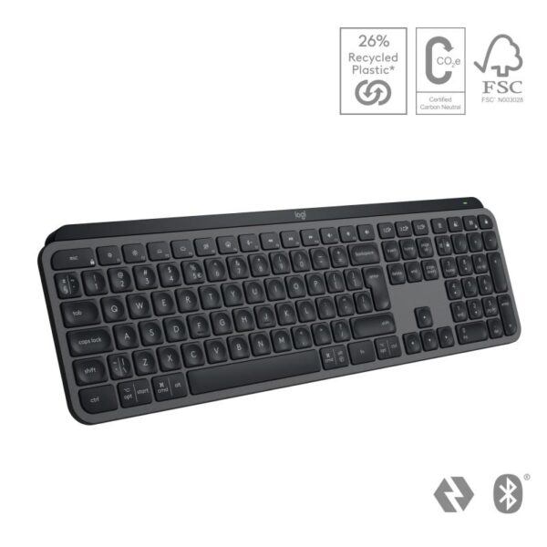 Tastatura Logitech MX Keys S, Iluminare, 2.4GHz & Bluetooth - 920-011587