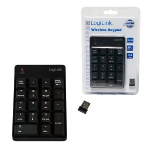 Tastatura numerica Logilink wireless, 2.4ghz, 18 taste, negru - ID0120