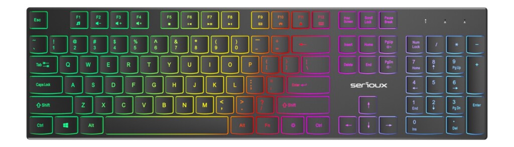 Tastatură office cu iluminare * Mod: USB cu fir - SRXK-SKB709RGB Tastatură office cu iluminare * Mod: USB cu fir - SRXK-SKB709RGB