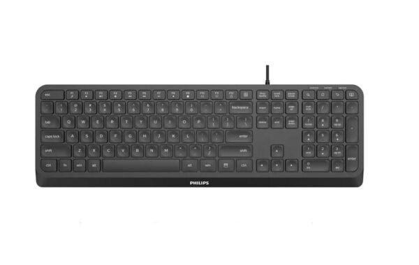 Tastatura Philips SPK6207, cu fir, 104 taste, 1.6m, negru