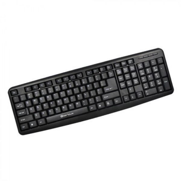 Tastatura Serioux 9400USB, cu fir, US layout, neagra, 104 taste, USB - SRXK-9400USB