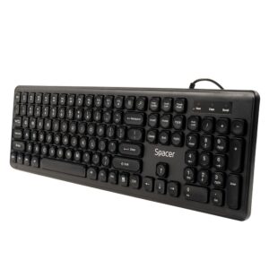 Tastatura Spacer cu fir USB, 104 taste, silentioasa - SPKB-LWP-03