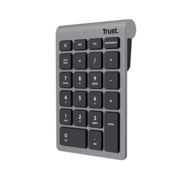 Tastatura Trust numerica wireless Xalax, numar taste 22, gri - TR-25709