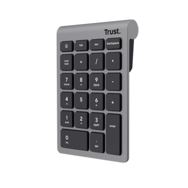 Tastatura Trust numerica wireless Xalax, numar taste 22, gri - TR-25709