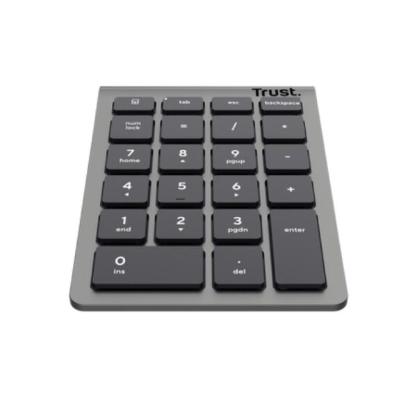 Tastatura Trust numerica wireless Xalax, numar taste 22, gri - TR-25709