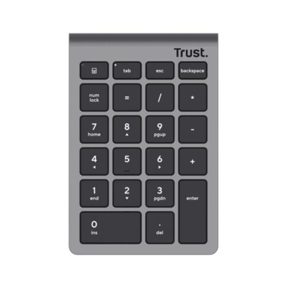 Tastatura Trust numerica wireless Xalax, numar taste 22, gri - TR-25709