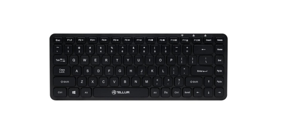 Tastatura wireless Tellur mini, numar taste 84, dimensiune 430 - TLL491251-01 Tastatura wireless Tellur mini, numar taste 84, dimensiune 430 - TLL491251 - imagine 1