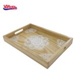TAVĂ DIN LEMN PENTRU SERVIRE CU MODEL MANDALA, VANORA HOME - VN-JN-36T - imagine 3
