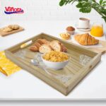 TAVĂ DIN LEMN PENTRU SERVIRE CU MODEL MANDALA, VANORA HOME - VN-JN-36T - imagine 4