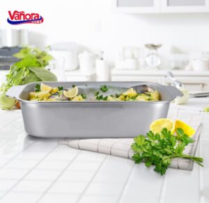 TAVA INOX 41x24.5x8.5 CM, LORA, VANORA HOME - VN-FM-T41