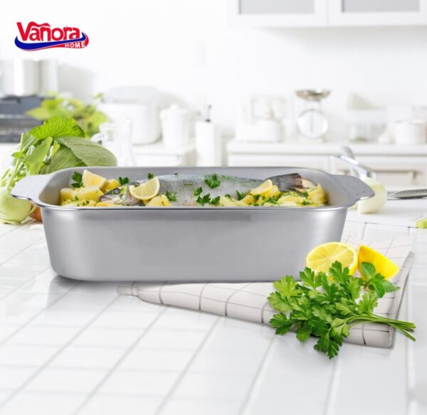 TAVA INOX 41x24.5x8.5 CM, LORA, VANORA HOME - VN-FM-T41
