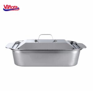TAVA INOX CU CAPAC 36.5x22x7 CM, ZIRA, VANORA HOME - VN-FM-TC35