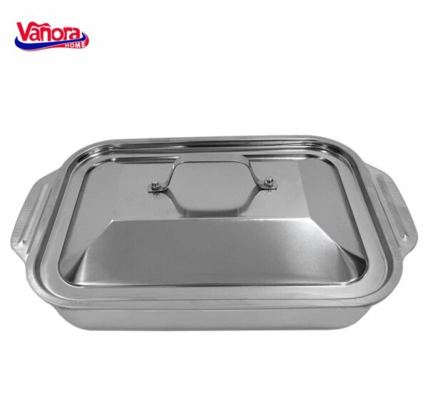 TAVA INOX CU CAPAC 36.5x22x7 CM, ZIRA, VANORA HOME - VN-FM-TC35