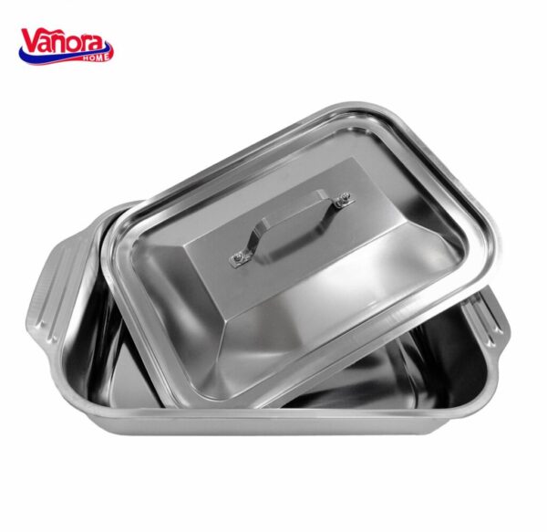 TAVA INOX CU CAPAC 36.5x22x7 CM, ZIRA, VANORA HOME - VN-FM-TC35