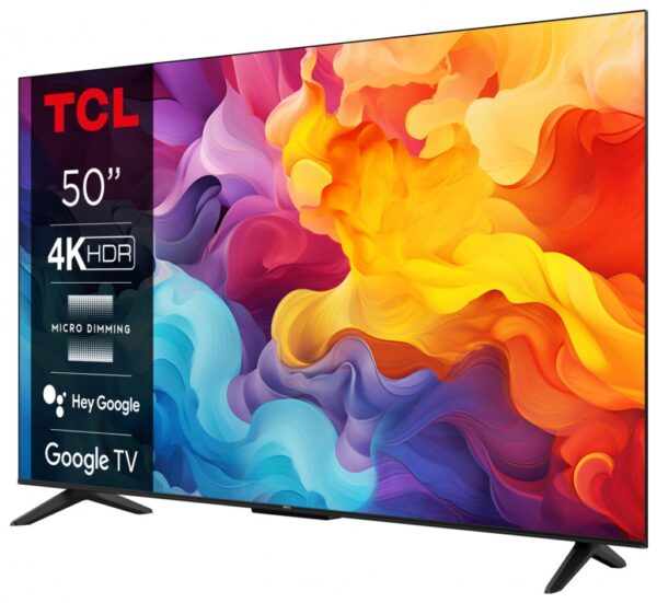 Televizor LED TCL 50P61B, 50" (126cm), 4K, Smart TV, Negru