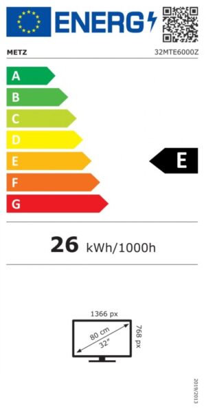 Televizor METZ LED 32MTE6000, 80 cm, Smart Google TV, HD - 32MTE6000Y