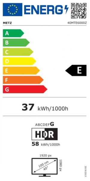 Televizor METZ LED 40MTE6000, 100 cm, Smart Google TV, Full HD - 40MTE6000Z